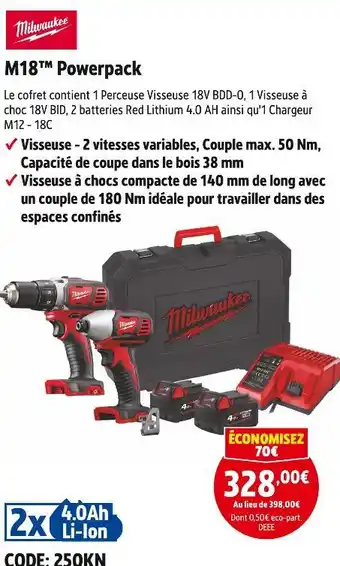 Milwaukee m18tmpowerpack