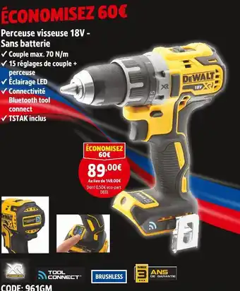 Screwfix Perceuse visseuse 18v - sans batterie offre