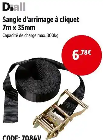 Diall sangle d'arrimage à cliquet 7m x 35mm