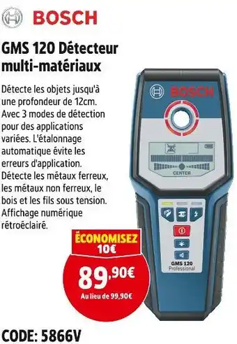 Screwfix Bosch gms 120 détecteur multi-matériaux offre