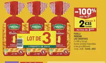 Leader Price FUSILLI PANZANI LES CRÉATIVES offre