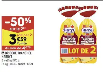 Leader Price BRIOCHE TRANCHÉE HARRYS offre