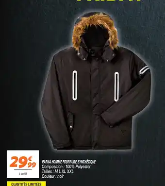 PARKA HOMME FOURRURE SYNTHÉTIQUE