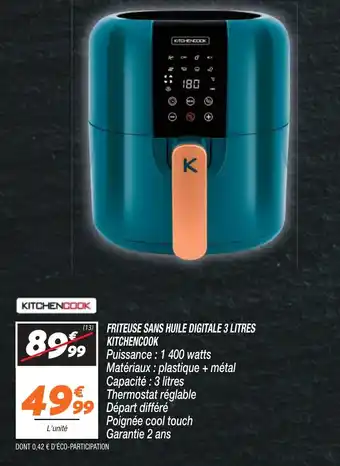 Netto FRITEUSE SANS HUILE DIGITALE 3 LITRES KITCHENCOOK offre