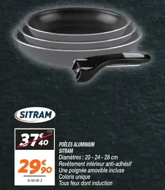 Netto POÊLES ALUMINIUM SITRAM offre
