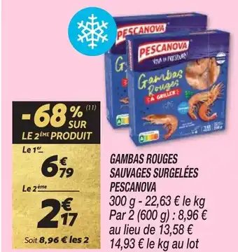 Netto GAMBAS ROUGES SAUVAGES SURGELÉES offre