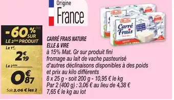 Netto CARRÉ FRAIS NATURE ELLE & VIRE offre
