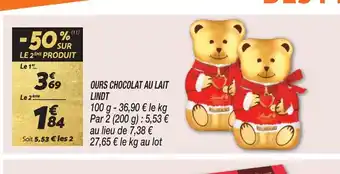 Netto OURS CHOCOLAT AU LAIT LINDT offre