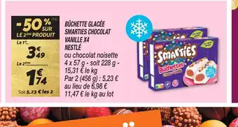 Netto BUCHETTE GLACÉE SMARTIES CHOCOLAT VANILLE X4 NESTLÉ offre