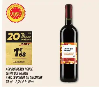 Netto AOP BORDEAUX ROUGE LE VIN QUI VA BIEN offre