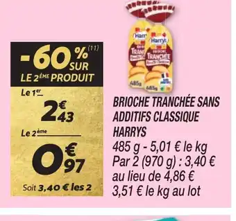 Netto BRIOCHE TRANCHÉE SANS ADDITIFS CLASSIQUE offre