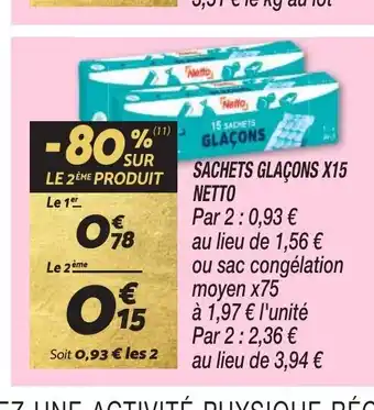 SACHETS GLAÇONS X15 NETTO