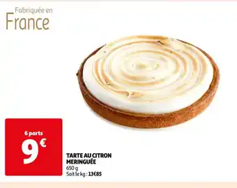 Auchan Supermarché TARTE AU CITRON MERINGUÉE offre
