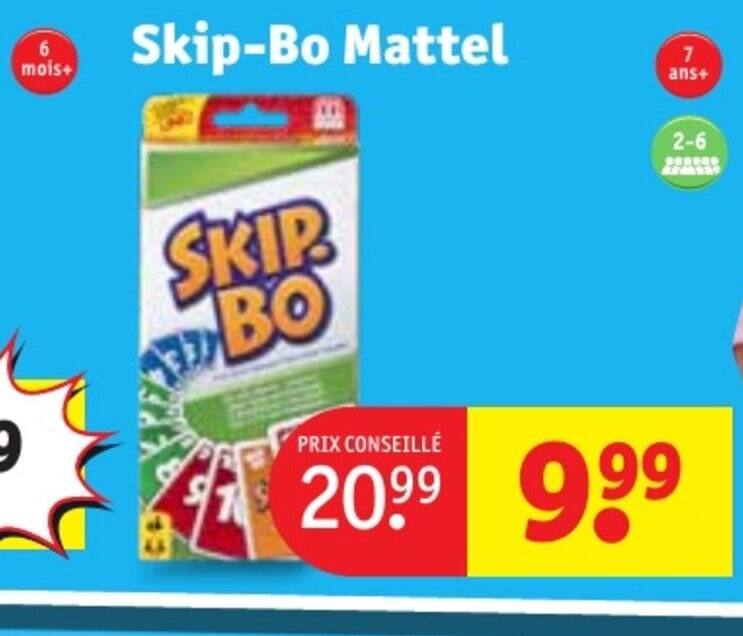 Promo SkipBo Mattel chez Kruidvat