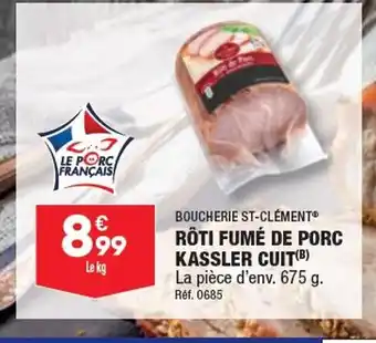 ALDI RÔTI FUMÉ DE PORC KASSLER CUIT offre