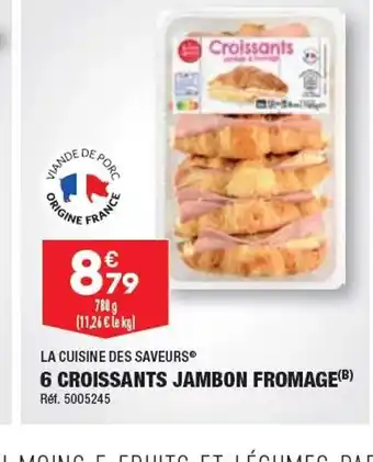 ALDI 6 CROISSANTS JAMBON FROMAGE offre