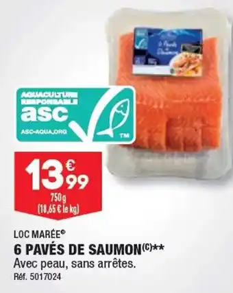 ALDI 6 PAVÉS DE SAUMON offre
