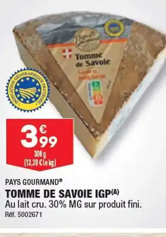ALDI TOMME DE SAVOIE IGP offre