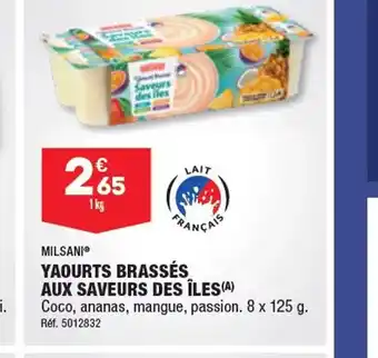 ALDI YAOURTS BRASSÉS AUX SAVEURS DES ÎLES offre