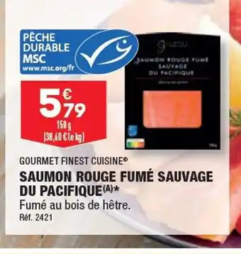 ALDI SAUMON ROUGE FUMÉ SAUVAGE offre