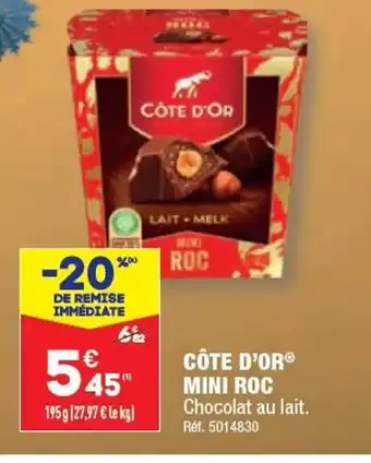 ALDI CÔTE D'OR MINI ROC offre