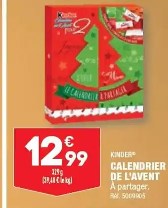 CALENDRIER DE L'AVENT