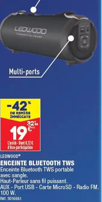 ALDI ENCEINTE BLUETOOTH TWS offre
