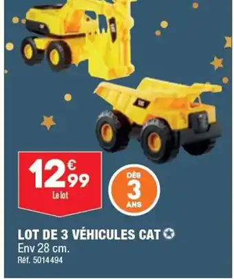 ALDI LOT DE 3 VÉHICULES CAT offre