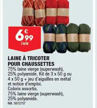 ALDI LAINE À TRICOTER POUR CHAUSSETTES offre