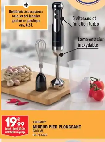 ALDI MIXEUR PIED PLONGEANT offre