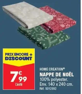 ALDI HOME CREATION NAPPE DE NOËL offre
