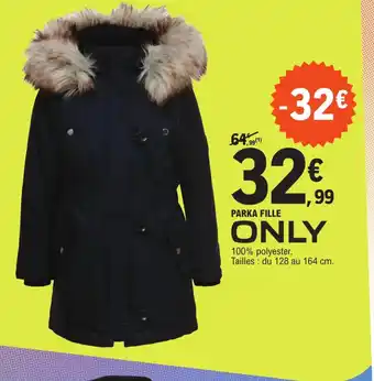 Promo PARKA FILLE chez E.Leclerc Sport