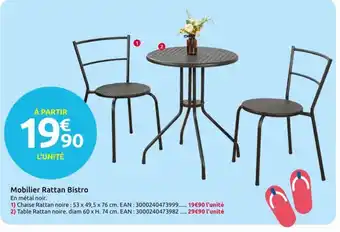 Mobilier Rattan Bistro