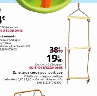 Mr Bricolage Echelle de corde pour portique offre