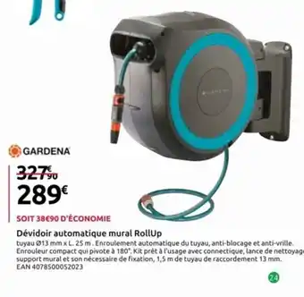 Mr Bricolage Dévidoir automatique mural RollUp offre