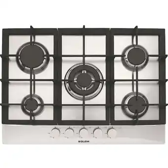 Bricomarché Table de cuisson gaz 70cm 5 feux inox - gt755hix offre