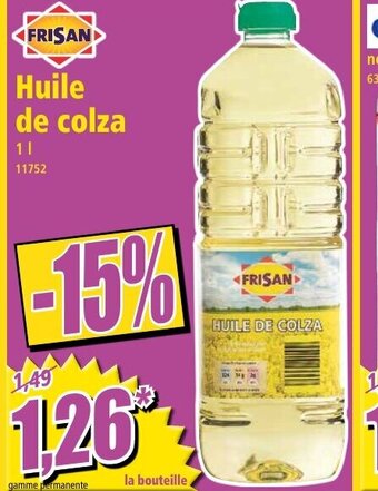 Norma Huile de colza offre