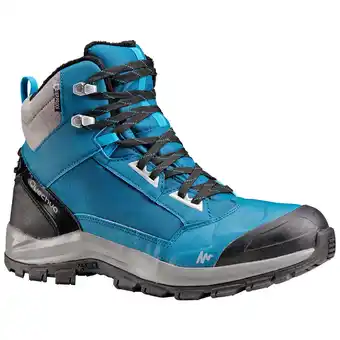 Promo Chaussures chaudes et impermeables de randonnee sh500 mountain mid homme chez Decathlon