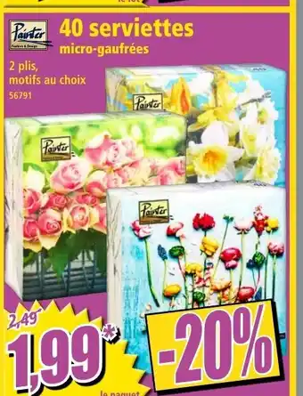 Norma 40 serviettes offre