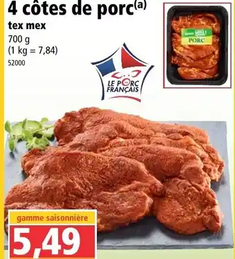 Norma 4 Côtes de porc offre