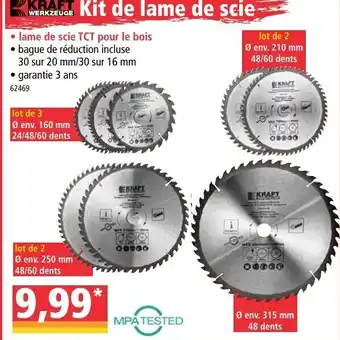Norma Kit de lame de scie offre