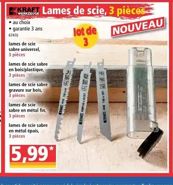 Norma Lames de scie offre