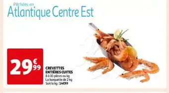 Auchan CREVETTES ENTIÈRES CUITES offre