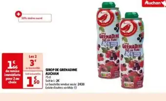 Auchan SIROP DE GRENADINE offre