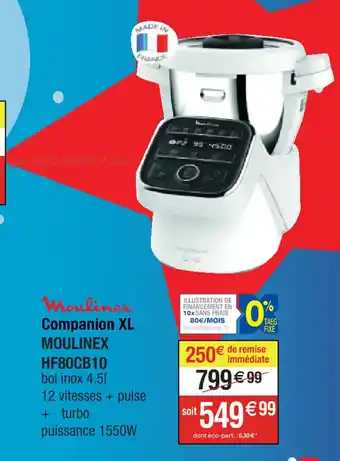Cora x Carrefour Moulinex Companion XL offre