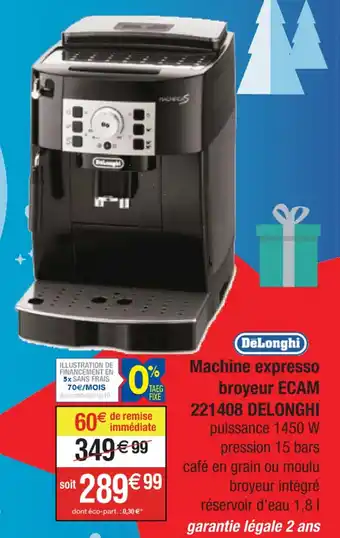 Cora x Carrefour DeLonghi Machine expresso broyeur ECAM offre