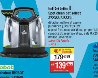 Cora x Carrefour BİSSEll Spot clean pet select 372388 BISSELL offre
