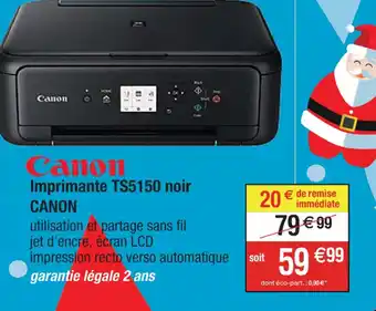 Cora x Carrefour Imprimante TS5150 noir CANON offre