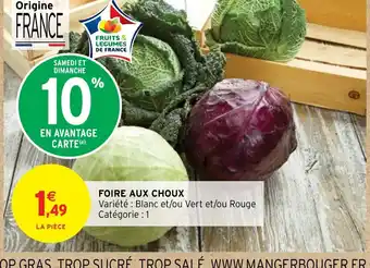 Intermarché FOIRE AUX CHOUX offre