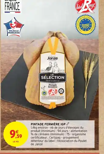 Intermarché PINTADE FERMIÈRE IGP offre